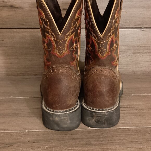 Justin Gypsy Western Cowgirl Boots L9960 Size 5B Brown Leather - Picture 10 of 15